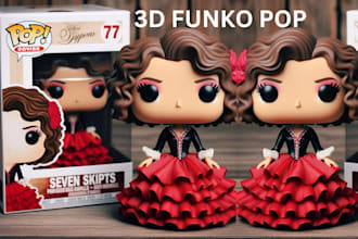 3d funko pop model chibi art cartoon character doll bjd toy stl file 3d printing