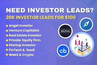 provide angel investor leads and venture capital leads for startups