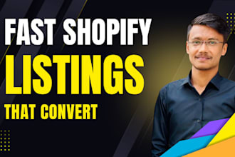 do shopify product listing and data entry