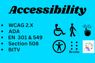 perform web accessibility test, audit website, create report