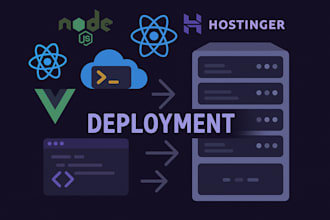 deploy web app on vps server, mern node react vue  web app deployment hostinger