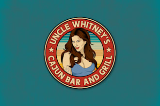 vintage mascot logo a timeless badge for your bar and grill
