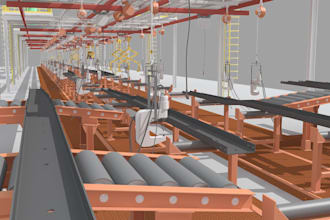 make high quality 3d warehouse interior and exterior design, 3d factory render