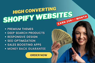 design high converting shopify website redesign, clone shopify store
