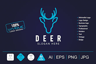 design a creative minimalist logo for your brand