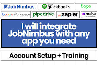 jobnimbus quickbooks google workspace sage accounting zapier make com pipedrive