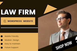 design a professional law firm, attorney lawyer wordpress website for your brand
