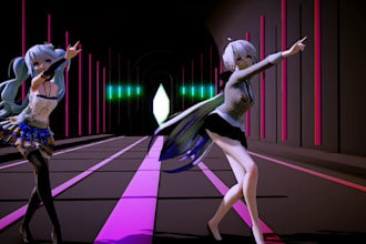create or animate mmd pv for your original music, 3d model for vrchat, vtuber