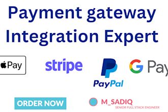 integrate payment gateway like stripe and paypal into your website