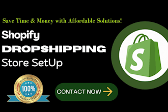 setup shopify store design and redesign shopify