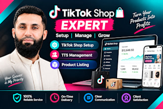 set up tik tok shop, product listing ,tiktok affiliates