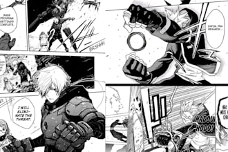 draw action fantasy manga comic pages for your story