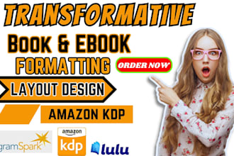 do romance book formatting proofreading for amazon kdp layout design lulu direct
