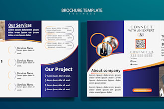company brochure design, trifold and bifold brochure design