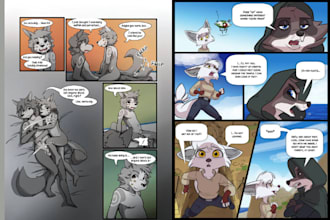 create nsfw furry comic art, nsfw or sfw comic, manga, anime comic
