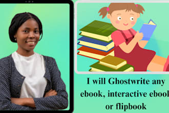 ghostwrite any ebook, interactive ebook or flipbook