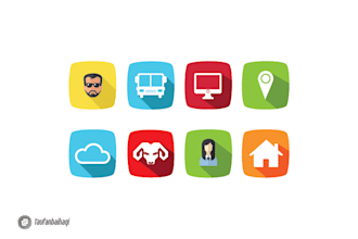 design a simple, flat icon or logo