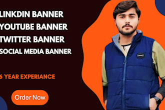 do  linkedin,instagram ,fb,youtube and social banner design