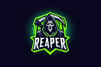 do creative reaper esports mascot logo for your company