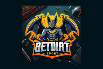 design a creative bat esports mascot logo for your company