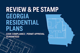 review and pe stamp for georgia residential plan with code compliance
