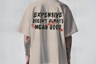 design bold streetwear graphics in metal or futuristic style