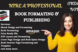 format and publish your book on amazon kindle KDP and book layout design