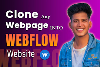 replicate, copy clone duplicate website to webflow website design, web page, fix