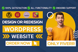 clone, modify wordpress website, design or redesign wordpress website