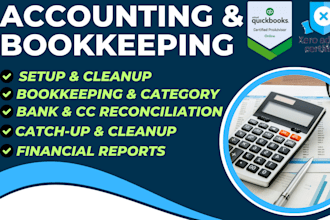 do quickbooks online and xero setup, bookkeeping