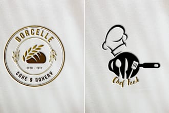 design food, bbq, cafe, coffee shop and restaurant logo