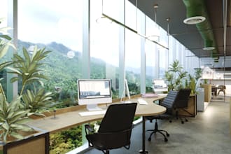 create professional full office interior design