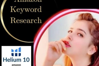 do amazon keyword research via helium 10 for listing and PPC