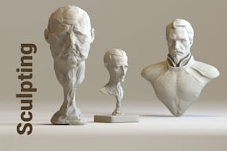 design 3d realistic custom sculpture and jewelry in zbrush