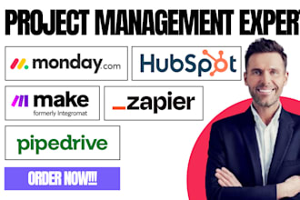 setup monday crm make com zapier automation pipedrive monday dashboard hubspot