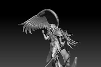 fix 3d model ,digital sculpture ,custom cosplay model for 3d printed figure,mini