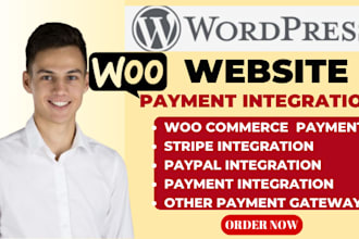 payment gateway integration stripe apple pay, paypal in wordpress, woo commerce