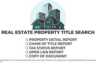 provide real estate property title search