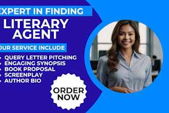 find active literary agent for fiction, movie script, screenplay, children book