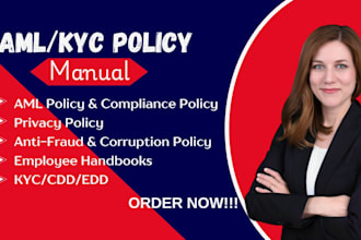 write your privacy policy, legal documents, aml kyc manual, terms and conditions