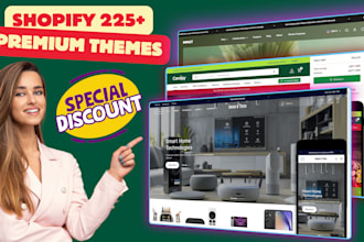 deliver shopify premium theme based on niche and setup store