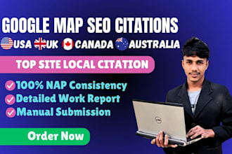 do google map SEO citations for USA, UK, canada, australia to boost gmb ranking