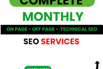 provide monthly complete off page  service for google top ranking