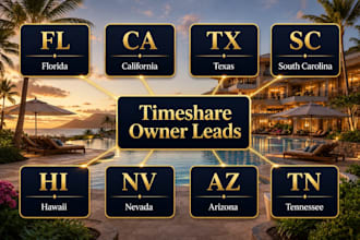 provide verified resort and timeshare owner leads  across USA