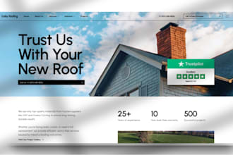 design a professional roofing, construction, pool service, landscaping website