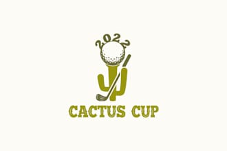 design a unique and creative golf logo for your brand