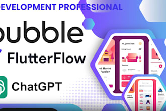 develop bubble io web app developer mobile app website saas mvp flutterfow adalo