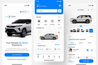 develop car rental app car booking app ride sharing app booking website