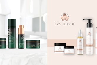 design feminine skin care cosmetic logo or product packaging and label design