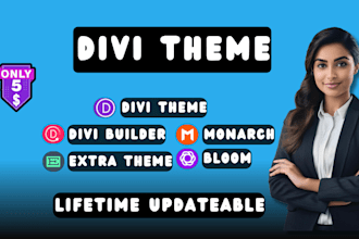 install divi theme with api key for lifetime updates within 1 hour